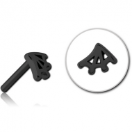 BLACK PVD COATED SURGICAL STEEL THREADLESS ATTACHMENT - WEB PIERCING