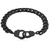 BLACK PVD COATED SURGICAL STEEL BRACELET