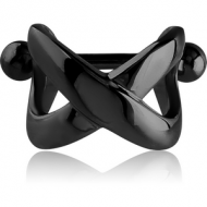 BLACK PVD COATED SURGICAL STEEL CARTILAGE SHIELD - INFINITY