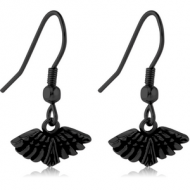 BLACK PVD COATED SURGICAL STEEL EARRINGS - ANGELS