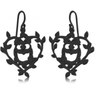 BLACK PVD COATED SURGICAL STEEL EARRINGS - VINES