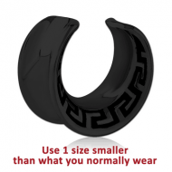 BLACK PVD COATED SURGICAL STEEL HALF TUNNEL PIERCING