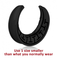 BLACK PVD COATED SURGICAL STEEL HALF TUNNEL PIERCING