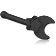BLACK PVD COATED SURGICAL STEEL NOSE BONE PIERCING