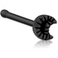 BLACK PVD COATED SURGICAL STEEL NOSE BONE PIERCING