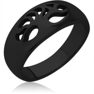 BLACK PVD COATED SURGICAL STEEL RING