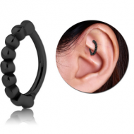 BLACK PVD COATED SURGICAL STEEL ROOK CLICKER PIERCING