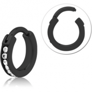 BLACK PVD COATED SURGICAL STEEL JEWELLED MULTI PURPOSE CLICKER