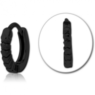 BLACK PVD COATED SURGICAL STEEL MULTI PURPOSE HUGGIE PIERCING
