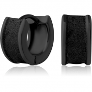BLACK PVD COATED SURGICAL STEEL HUGGIES PAIR
