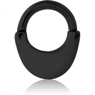 BLACK PVD COATED SURGICAL STEEL HINGED SEPTUM CLICKER PIERCING