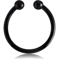 BLACK PVD COATED SURGICAL STEEL FAKE SEPTUM RING PIERCING