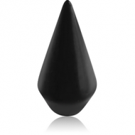 BLACK PVD COATED SURGICAL STEEL SPEAR CONE PIERCING