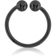 BLACK PVD COATED SURGICAL STEEL NOSE RING PIERCING