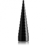 BLACK PVD COATED SURGICAL STEEL STEPPED DUMBBELL PIERCING
