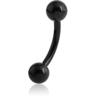BLACK PVD COATED TITANIUM CURVED BARBELL