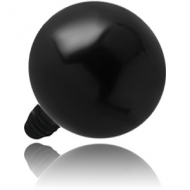 BLACK PVD COATED TITANIUM BALL FOR 1.6MM INTERNALLY THREADED PINS PIERCING