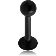 BLACK PVD COATED TITANIUM LABRET PIERCING