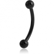 BLACK PVD COATED TITANIUM CURVED MICRO BARBELL PIERCING