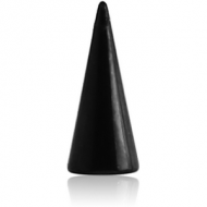 BLACK PVD COATED TITANIUM MICRO LONG CONE PIERCING