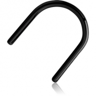 BLACK PVD COATED TITANIUM U SHAPE SEPTUM RETAINER PIERCING