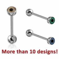 SURGICAL STEEL DOUBLE EYEBALL BARBELL