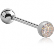 SURGICAL STEEL CRYSTALINE JEWELLED BARBELL