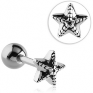 SURGICAL STEEL BARBELL - STARFISH PIERCING