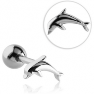 SURGICAL STEEL BARBELL - DOLPHIN PIERCING