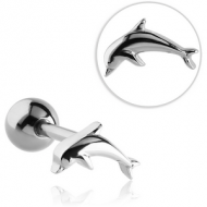 SURGICAL STEEL BARBELL - DOLPHIN