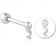 SURGICAL STEEL BARBELL - SPERM PIERCING