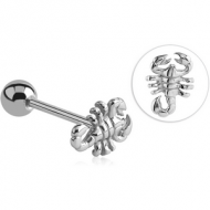 SURGICAL STEEL BARBELL - SCORPION PIERCING