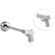 SURGICAL STEEL BARBELL - GUN PIERCING