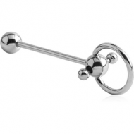 SURGICAL STEEL SLAVE SPINNER BARBELL PIERCING