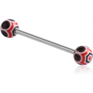 SURGICAL STEEL BARBELL WITH UV WEB BALL