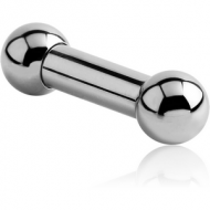 SURGICAL STEEL EXTERNALLY THREADED BARBELL PIERCING