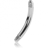 SURGICAL STEEL CURVED BARBELL PIN PIERCING