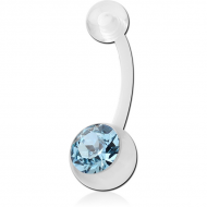 UV ACRYLIC VALUE JEWELLED FLEXIBLE NAVEL BANANA PIERCING