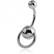 SURGICAL STEEL SLAVE NAVEL BANANA PIERCING