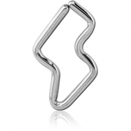 SURGICAL STEEL OPEN BOLT SEAMLESS RING PIERCING