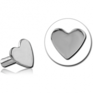 TITANIUM PUSH FIT ATTACHMENT FOR BIOFLEX INTERNAL LABRET - HEART PIERCING