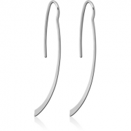 RHODIUM PLATED BRASS EARRINGS PAIR