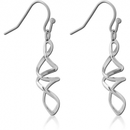 RHODIUM PLATED BRASS EARRINGS PAIR