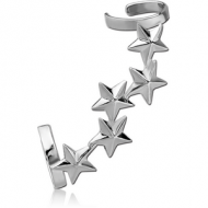 RHODIUM PLATED BRASS EAR CUFF - NAUTICAL STARS