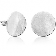 RHODIUM PLATED BRASS CHAIN EAR STUDS PAIR