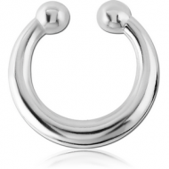 RHODIUM PLATED BRASS FAKE SEPTUM RING PIERCING