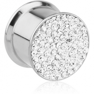 SURGICAL STEEL CRYSTALINE JEWELLED BOX PLUG