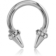 SURGICAL STEEL JEWELLED CIRCULAR SEPTUM RING PIERCING