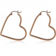 COFFEE PVD COATED SURGICAL STEEL WIRE HOOP EARRINGS