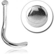 SURGICAL STEEL CURVED DISC NOSE STUD PIERCING